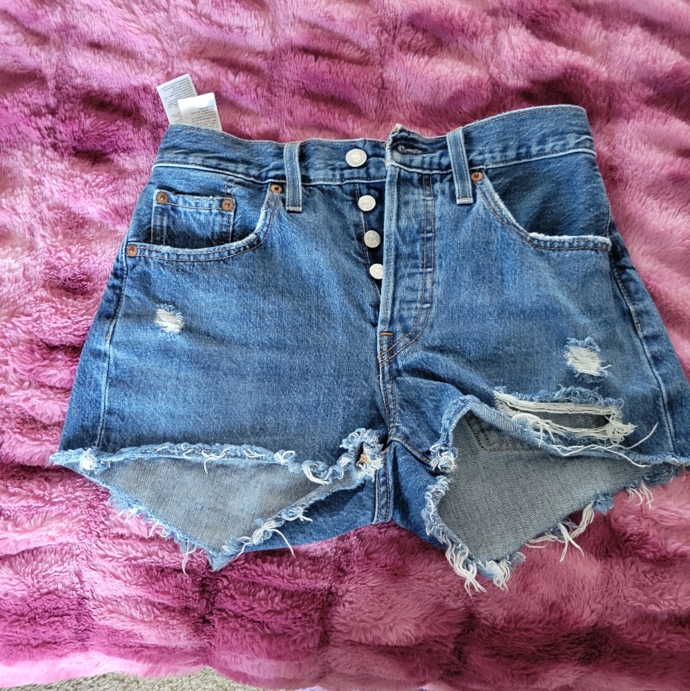 Denim Distressed Women's Shorts